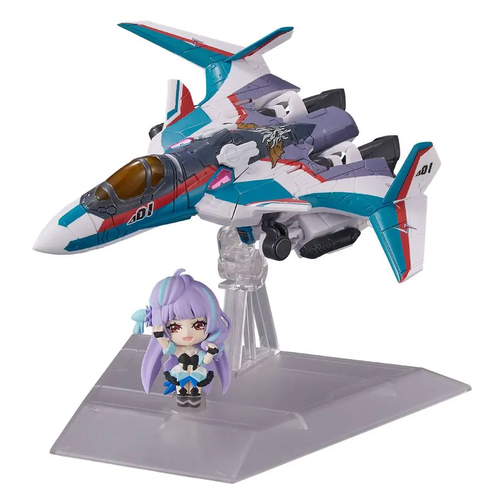 Macross Delta Tiny Session VF-31C Siegfried (Arad Mölders Use) with Mikumo Guynemer jármű és akciófigura 10 cm termékfotó