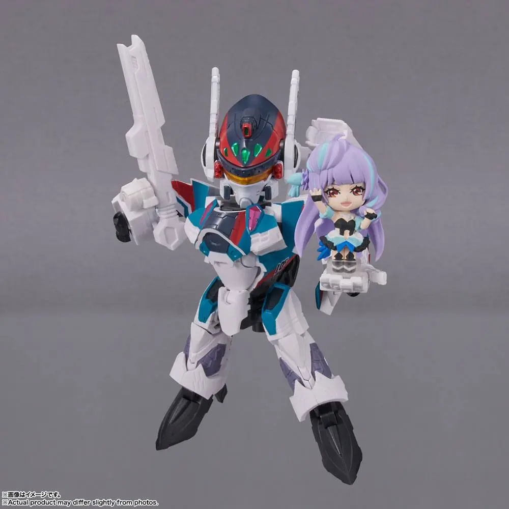 Macross Delta Tiny Session VF-31C Siegfried (Arad Mölders Use) with Mikumo Guynemer jármű és akciófigura 10 cm termékfotó