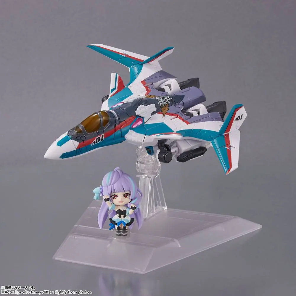 Macross Delta Tiny Session VF-31C Siegfried (Arad Mölders Use) with Mikumo Guynemer jármű és akciófigura 10 cm termékfotó