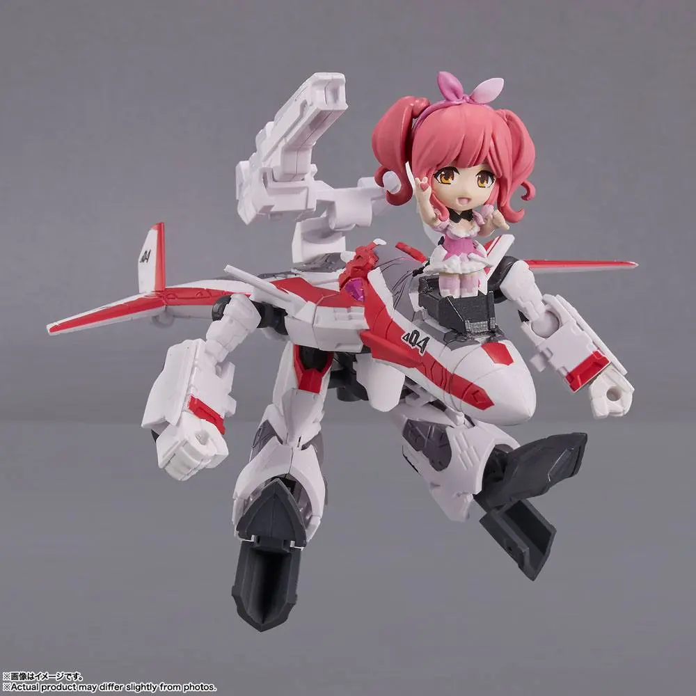 Macross Delta Tiny Session VF-31C Siegfried (Mirage Farina Jenius Use) with Makina Nakajima jármű és akciófigura 10 cm termékfotó