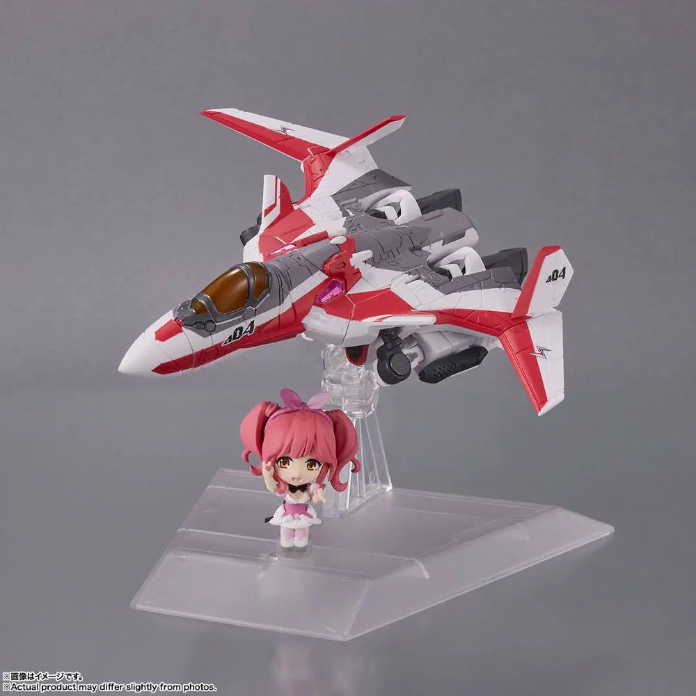 Macross Delta Tiny Session VF-31C Siegfried (Mirage Farina Jenius Use) with Makina Nakajima jármű és akciófigura 10 cm termékfotó