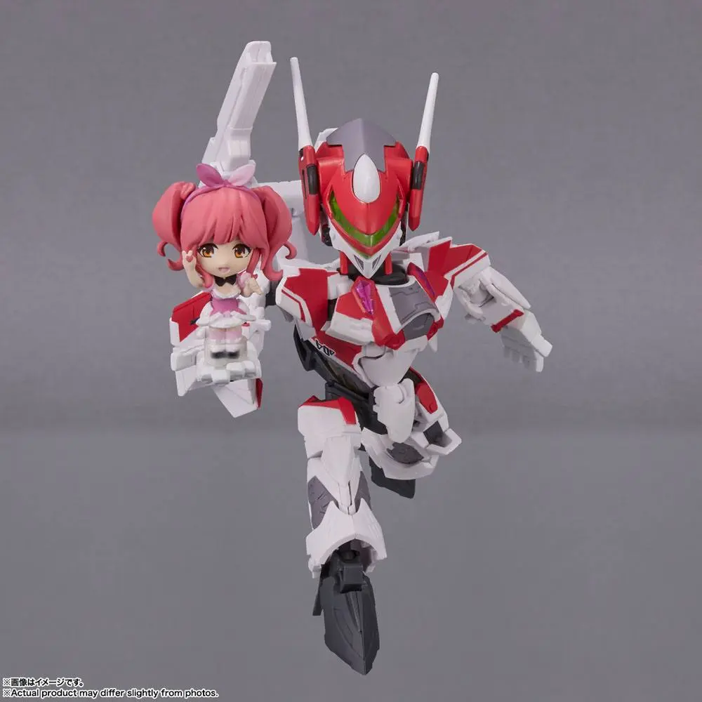 Macross Delta Tiny Session VF-31C Siegfried (Mirage Farina Jenius Use) with Makina Nakajima jármű és akciófigura 10 cm termékfotó