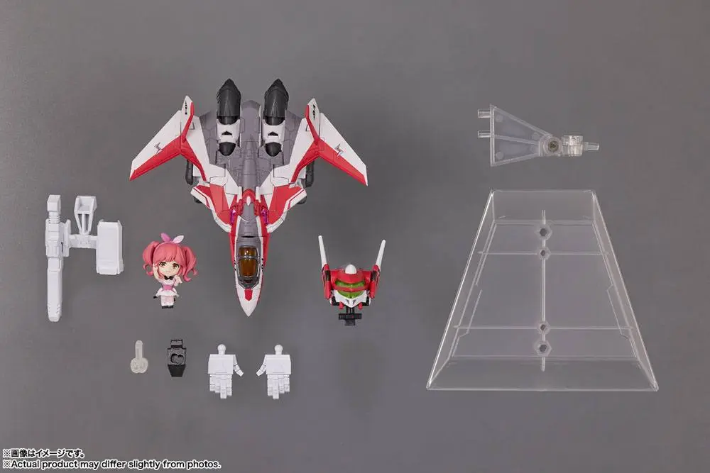 Macross Delta Tiny Session VF-31C Siegfried (Mirage Farina Jenius Use) with Makina Nakajima jármű és akciófigura 10 cm termékfotó