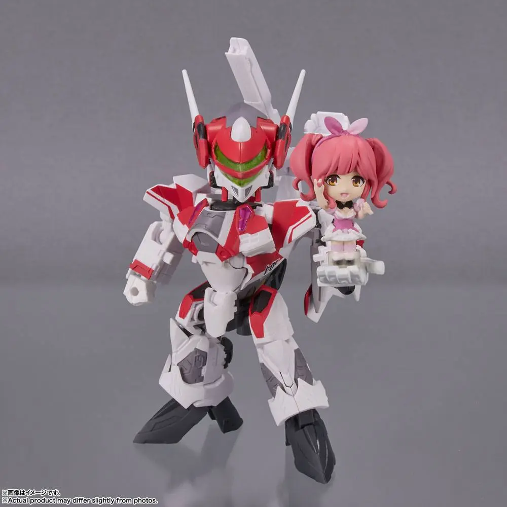 Macross Delta Tiny Session VF-31C Siegfried (Mirage Farina Jenius Use) with Makina Nakajima jármű és akciófigura 10 cm termékfotó
