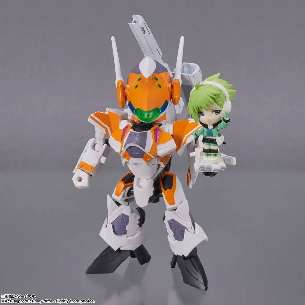 Macross Delta Tiny Session VF-31E Siegfried (Chuck Mustang Use) with Reina Prowler jármű és akciófigura 10 cm termékfotó