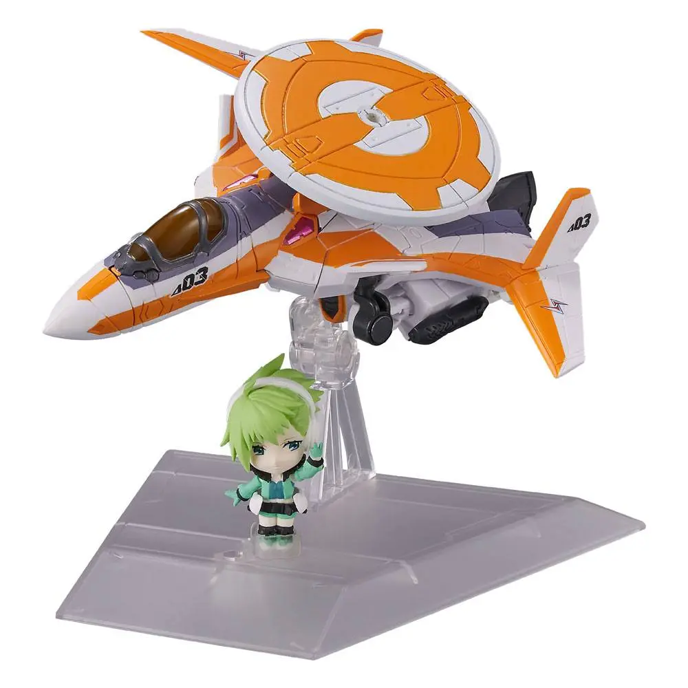 Macross Delta Tiny Session VF-31E Siegfried (Chuck Mustang Use) with Reina Prowler jármű és akciófigura 10 cm termékfotó