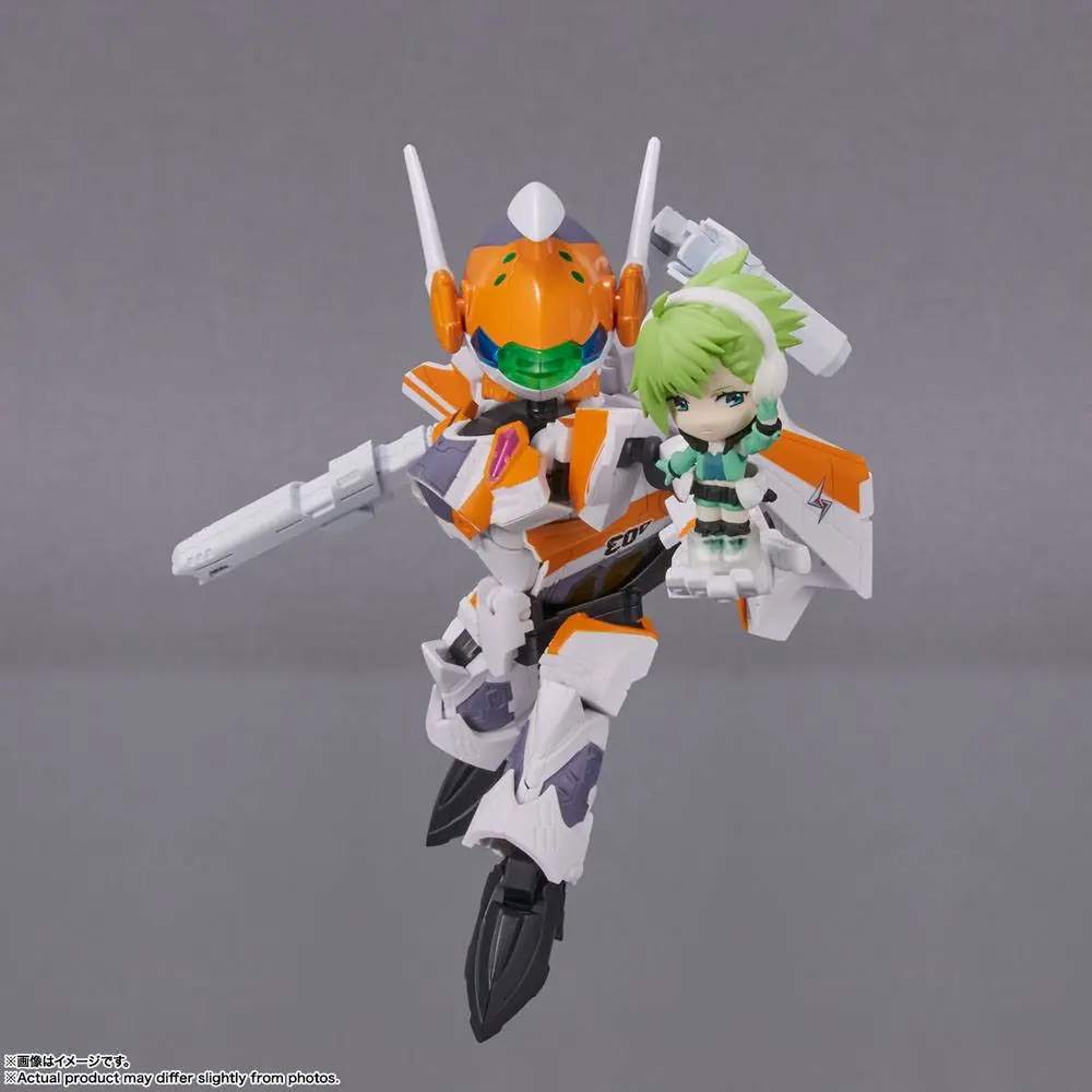 Macross Delta Tiny Session VF-31E Siegfried (Chuck Mustang Use) with Reina Prowler jármű és akciófigura 10 cm termékfotó