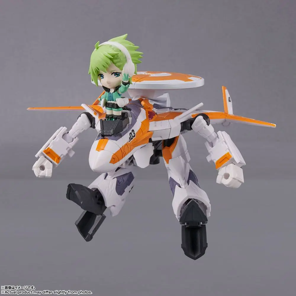 Macross Delta Tiny Session VF-31E Siegfried (Chuck Mustang Use) with Reina Prowler jármű és akciófigura 10 cm termékfotó