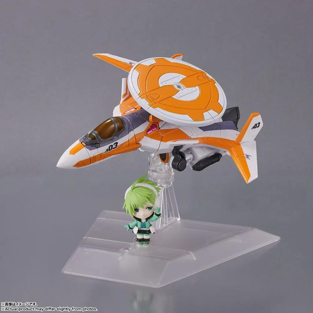 Macross Delta Tiny Session VF-31E Siegfried (Chuck Mustang Use) with Reina Prowler jármű és akciófigura 10 cm termékfotó