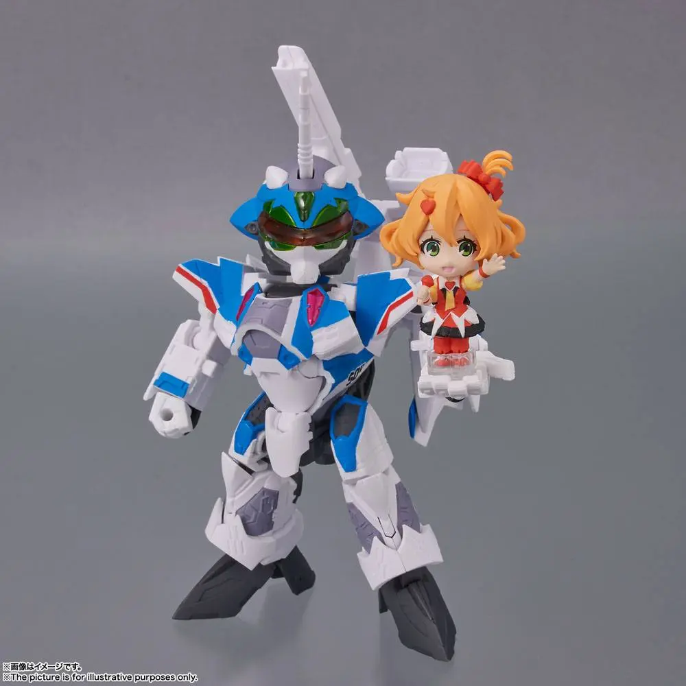 Macross Delta Tiny Session VVF-31J Siegfried (Hayate Immelmann Use) with Freyja Wion akciófigura 10 cm termékfotó