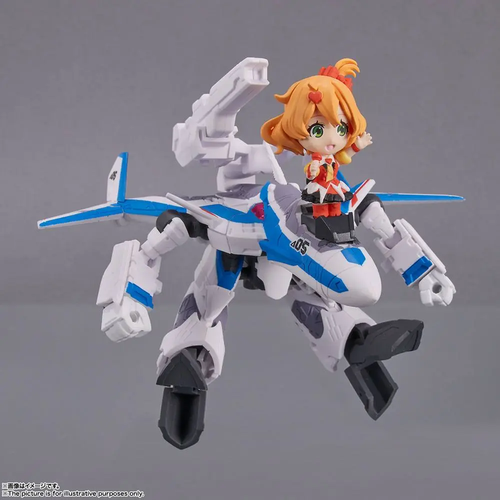 Macross Delta Tiny Session VVF-31J Siegfried (Hayate Immelmann Use) with Freyja Wion akciófigura 10 cm termékfotó