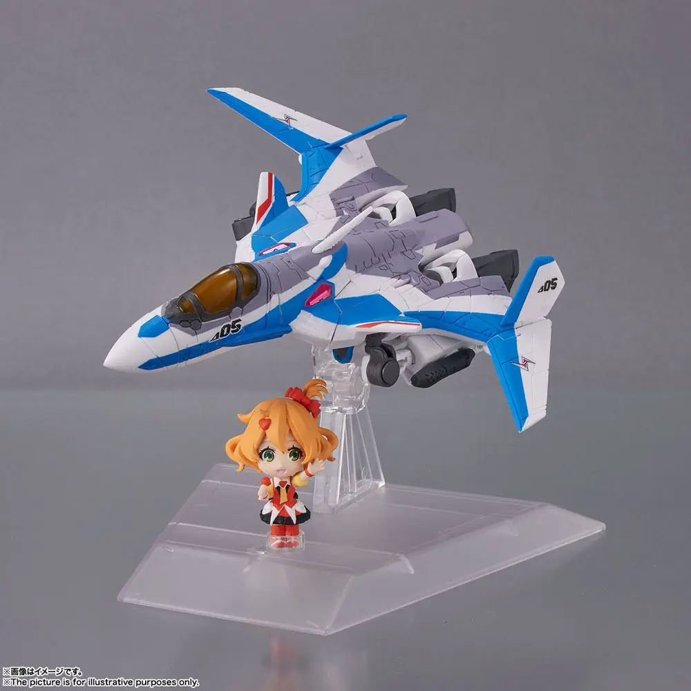 Macross Delta Tiny Session VVF-31J Siegfried (Hayate Immelmann Use) with Freyja Wion akciófigura 10 cm termékfotó