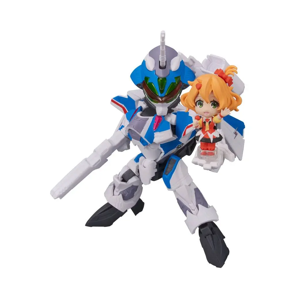 Macross Delta Tiny Session VVF-31J Siegfried (Hayate Immelmann Use) with Freyja Wion akciófigura 10 cm termékfotó