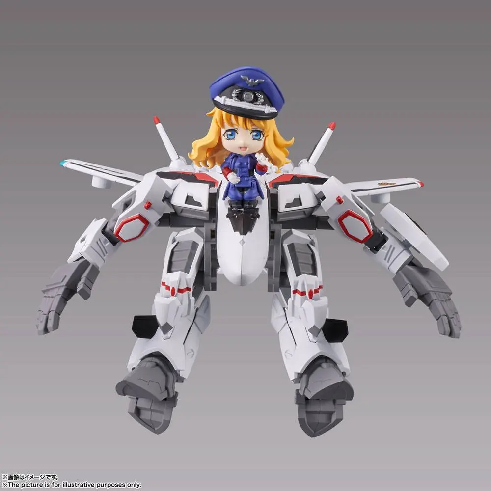 Macross Frontier TINY SESSION VF-25F MESSIAH VALKYRIE (ALTO USE) with SHERYL figura 10 cm termékfotó