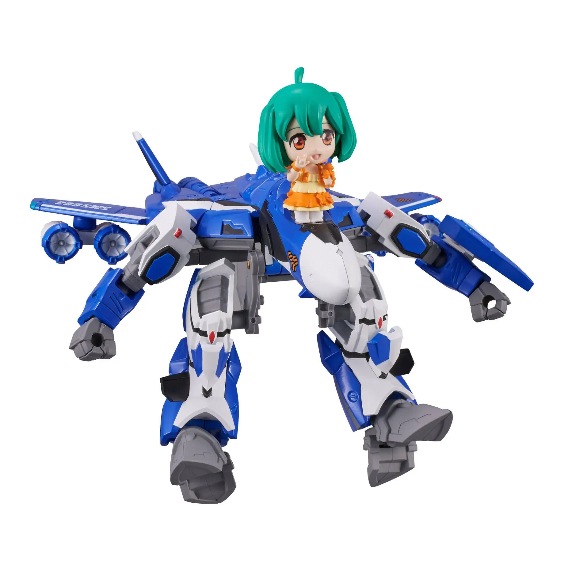 Macross Frontier TINY SESSION VF-25G MESSIAH VALKYRIE (MICHAEL USE) with RANKA figura 10 cm termékfotó