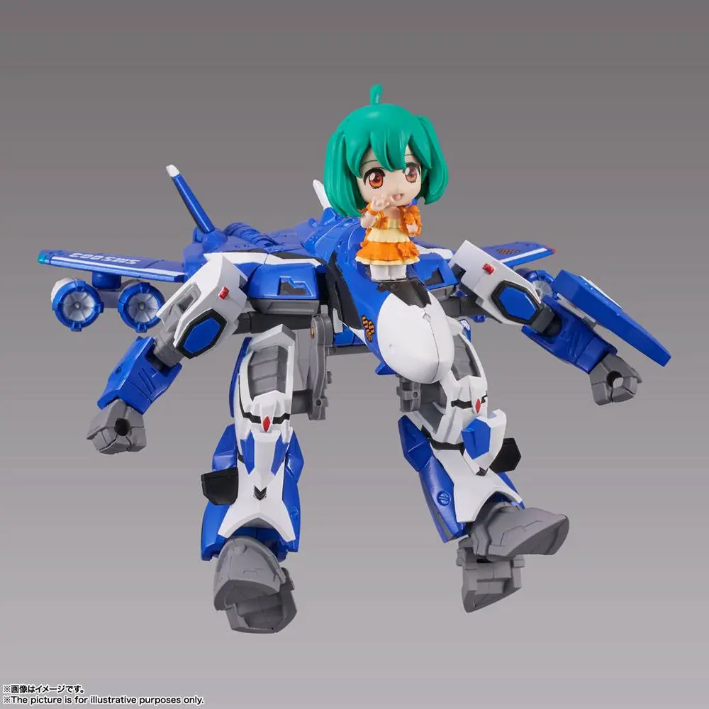 Macross Frontier TINY SESSION VF-25G MESSIAH VALKYRIE (MICHAEL USE) with RANKA figura 10 cm termékfotó