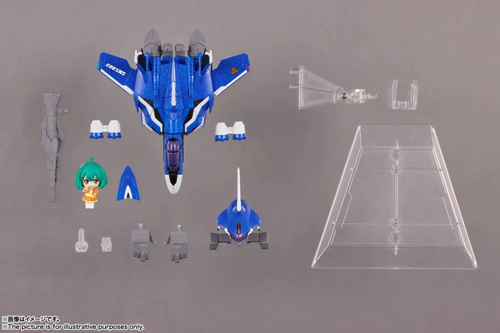 Macross Frontier TINY SESSION VF-25G MESSIAH VALKYRIE (MICHAEL USE) with RANKA figura 10 cm termékfotó