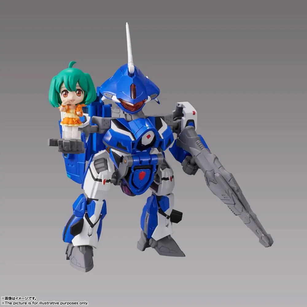 Macross Frontier TINY SESSION VF-25G MESSIAH VALKYRIE (MICHAEL USE) with RANKA figura 10 cm termékfotó