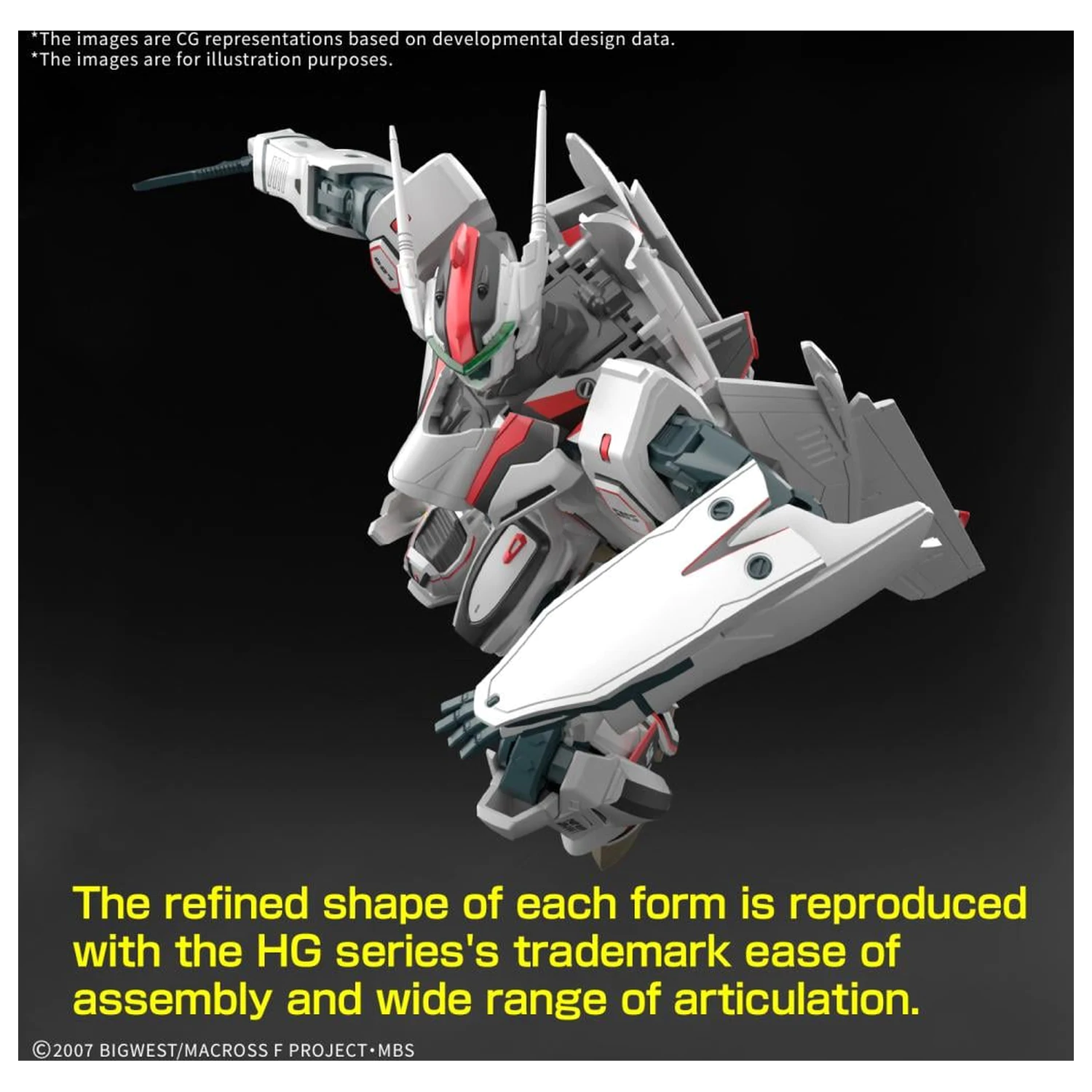 Macross HG 1/100 VF-25F Messiah Valkyrie Alto Custom modell készlet termékfotó