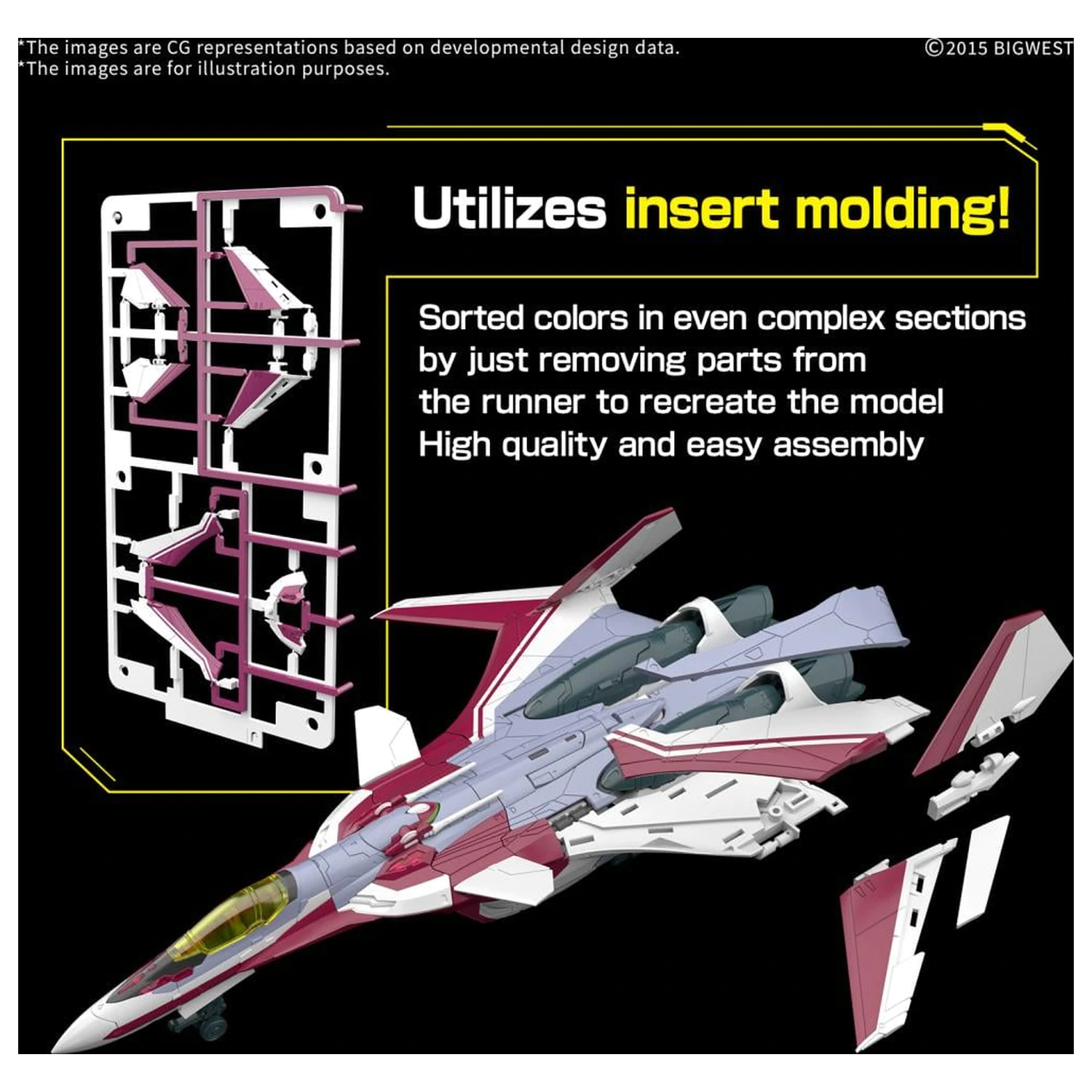 Macross HG 1/100 VF-31C Siegfried (Farina Jenius) Deluxe modell készlet termékfotó