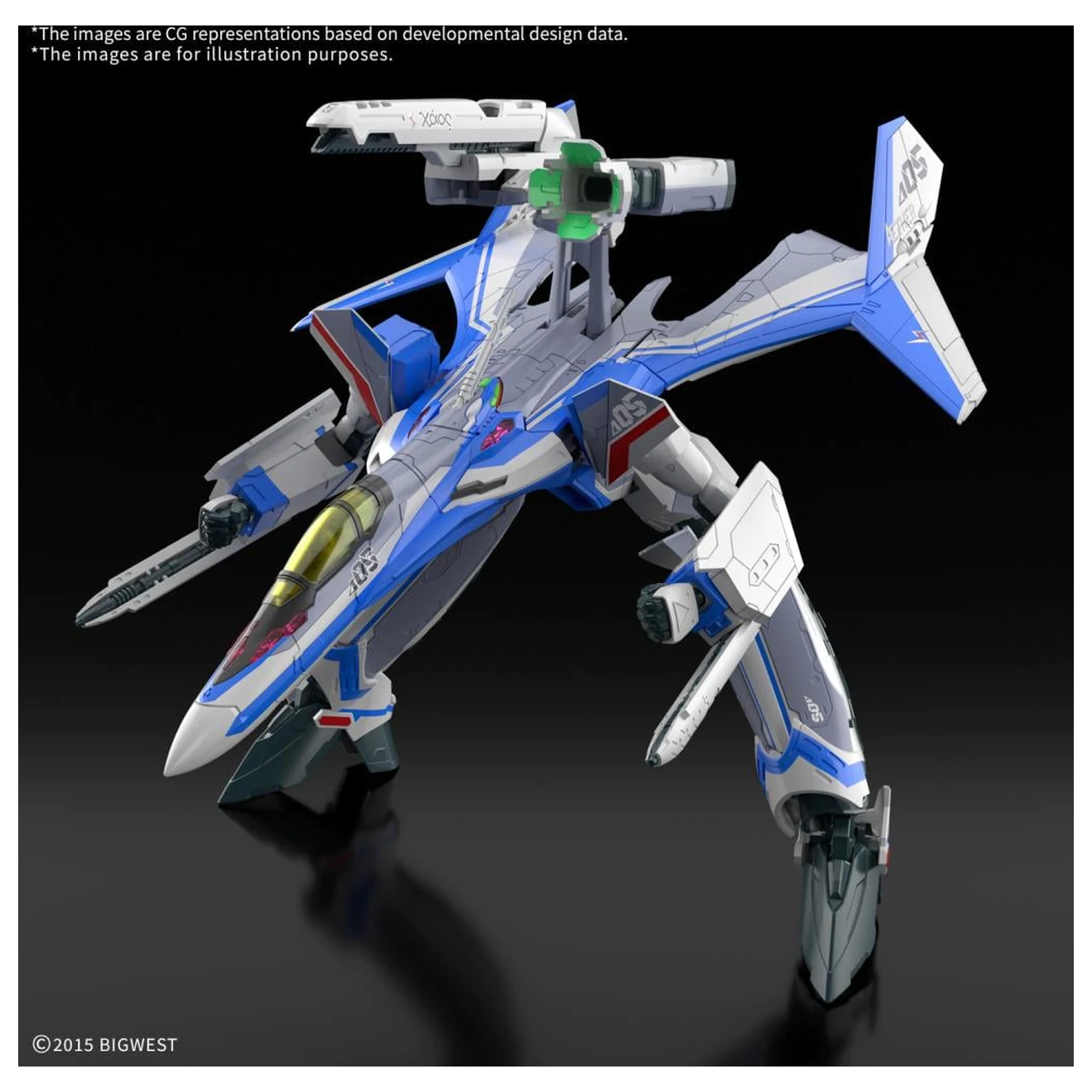 Macross HG 1/100 VF-31J Siegfried (Hayate Immelmann Use) modell készlet termékfotó