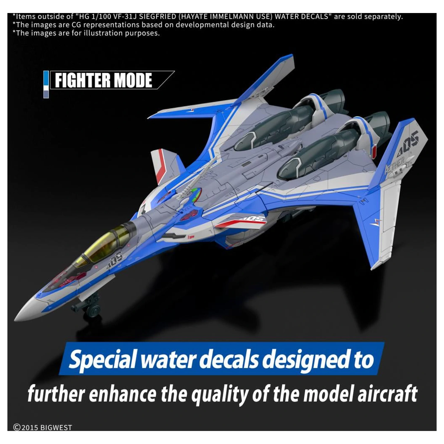 Macross HG 1/100 VF-31J Siegfried (Hayate Use) Water Decal modell készlet kiegészítő termékfotó