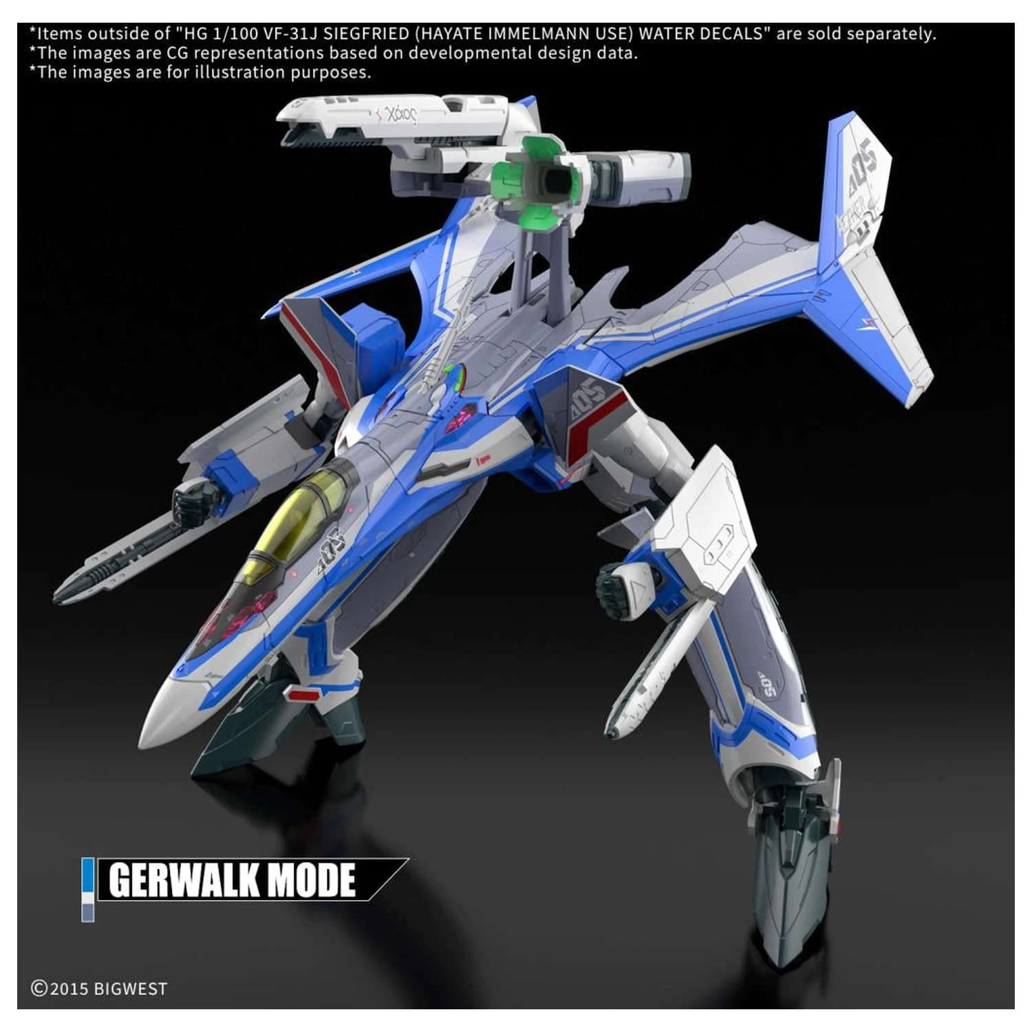 Macross HG 1/100 VF-31J Siegfried (Hayate Use) Water Decal modell készlet kiegészítő termékfotó