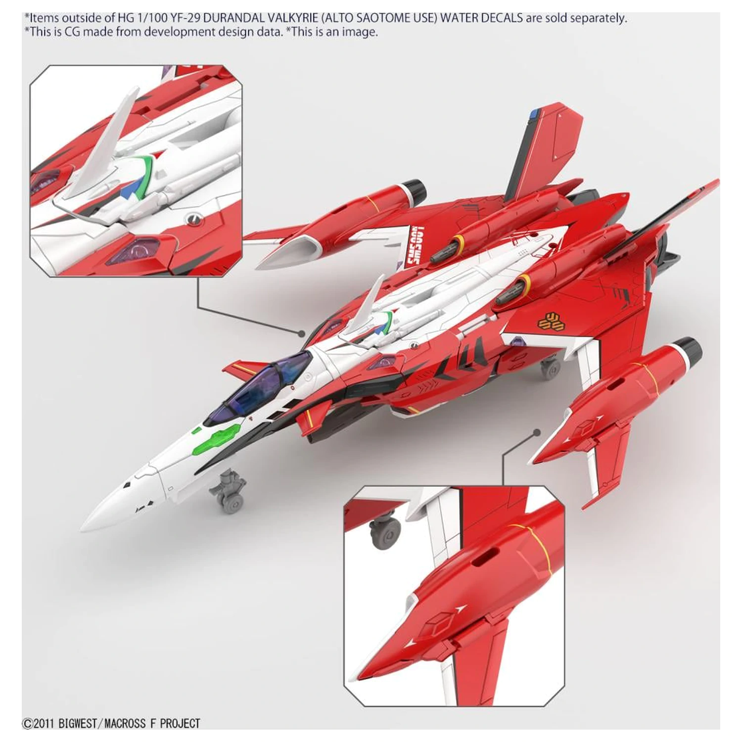 MACROSS HG 1/100 YF-29 Durandal Valkyrie "Water matricák" modell készlet kiegészítő csomag termékfotó