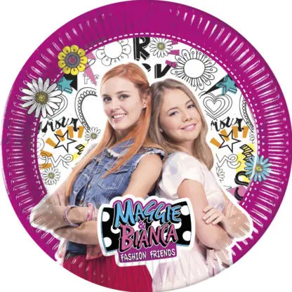 Maggie And Bianca, Maggie és Bianca – Divatból jeles Papírtányér 8 db-os 23 cm termékfotó