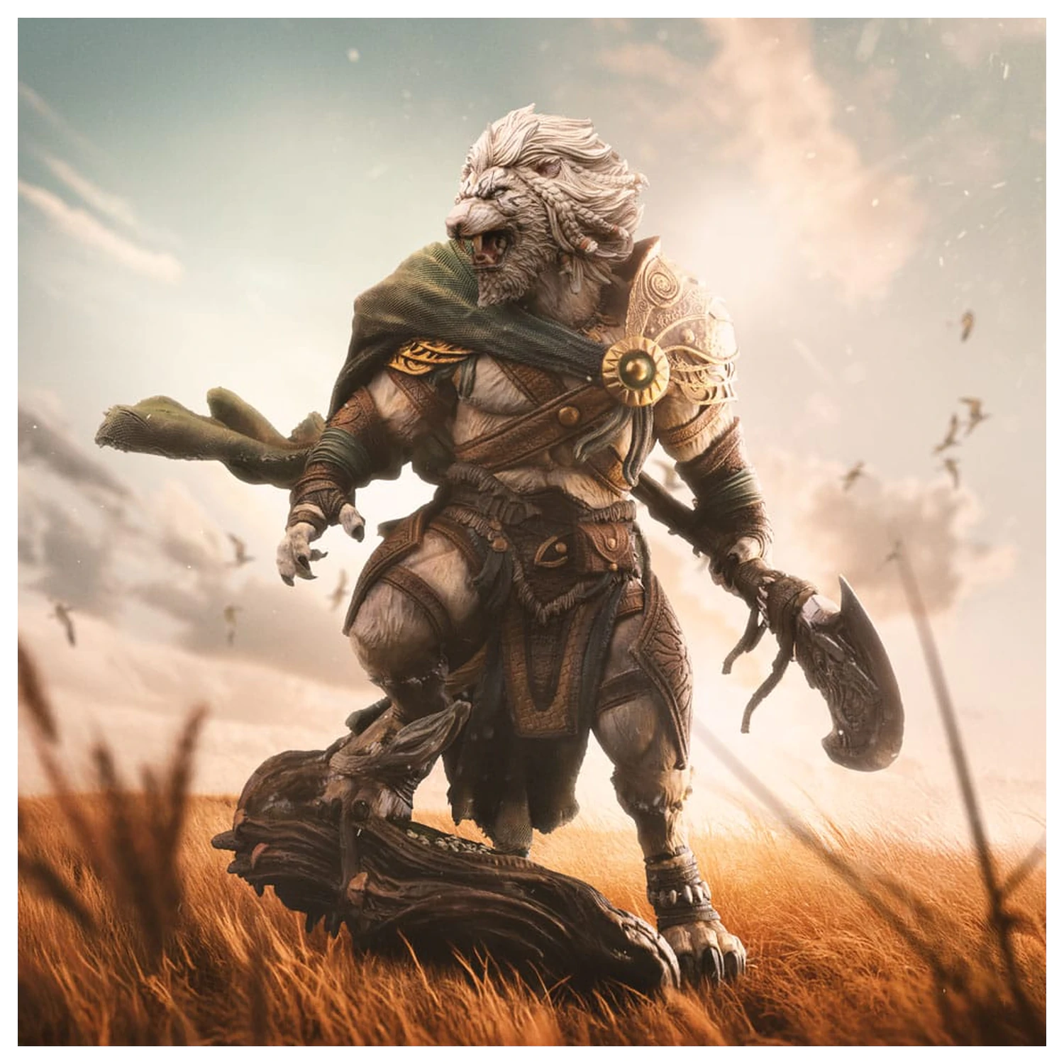 Magic: The Gathering Art Scale szobor figura 1/10 Ajani Goldmane 26 cm termékfotó