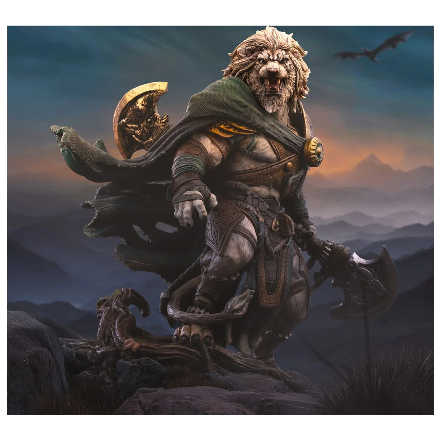 Magic: The Gathering Art Scale szobor figura 1/10 Ajani Goldmane 26 cm termékfotó