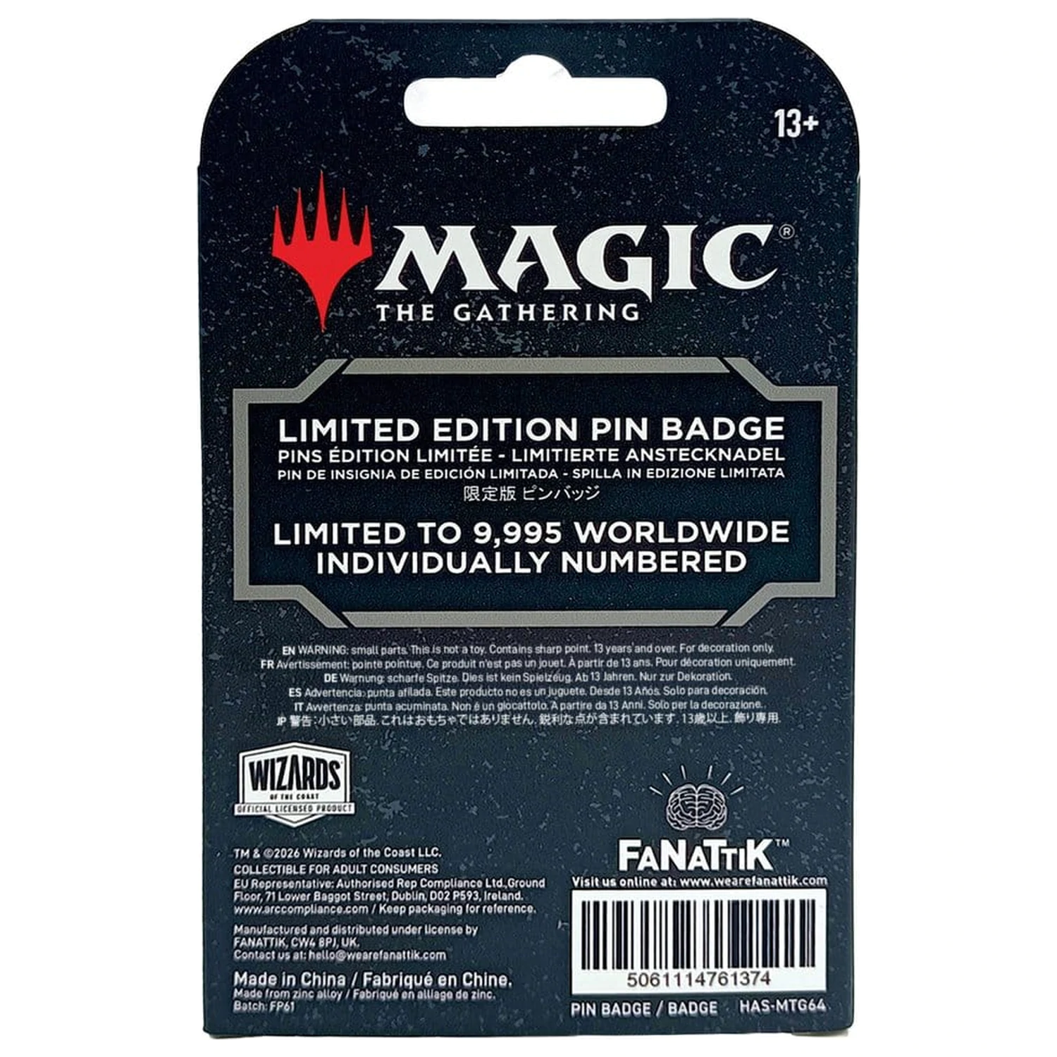 Magic: The Gathering kitűző Planeswalker Limitált kiadás termékfotó