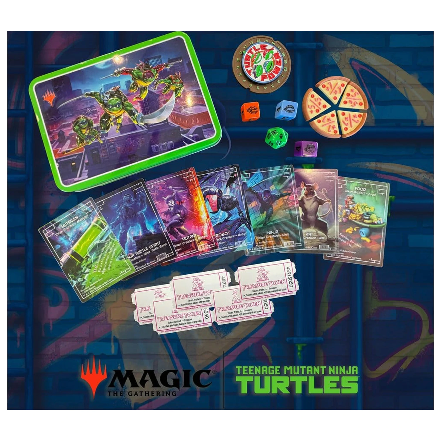Magic: The Gathering Teenage Mutant Ninja Turtles angol nyelvű dobókocka és zseton csomag  termékfotó
