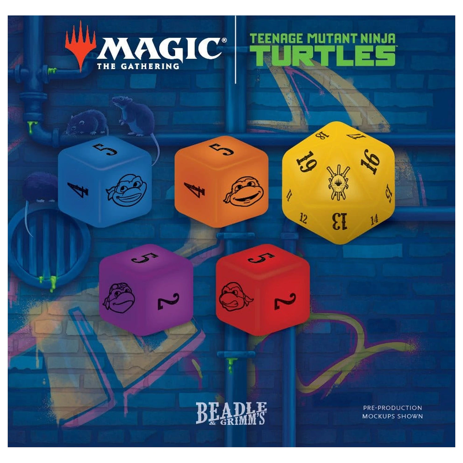 Magic: The Gathering Teenage Mutant Ninja Turtles angol nyelvű dobókocka és zseton csomag  termékfotó