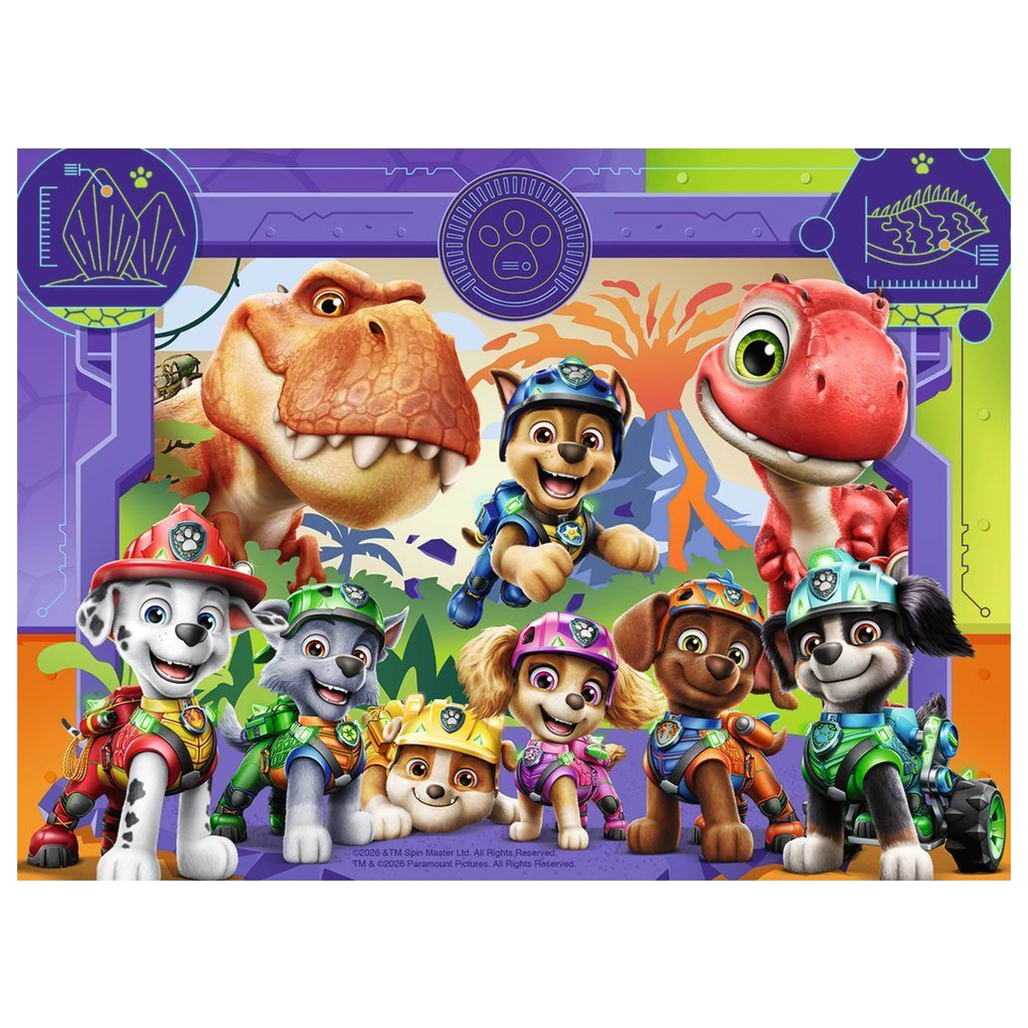 Mancs őrjárat Dino Movie puzzle 12-16-20-24db-os termékfotó