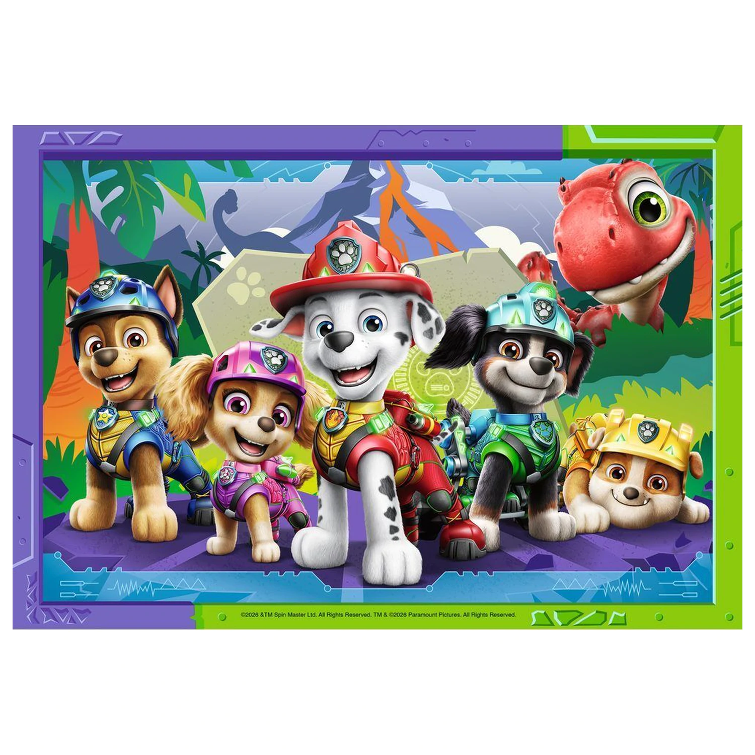 Mancs őrjárat Dino Movie puzzle 2x12db-os termékfotó