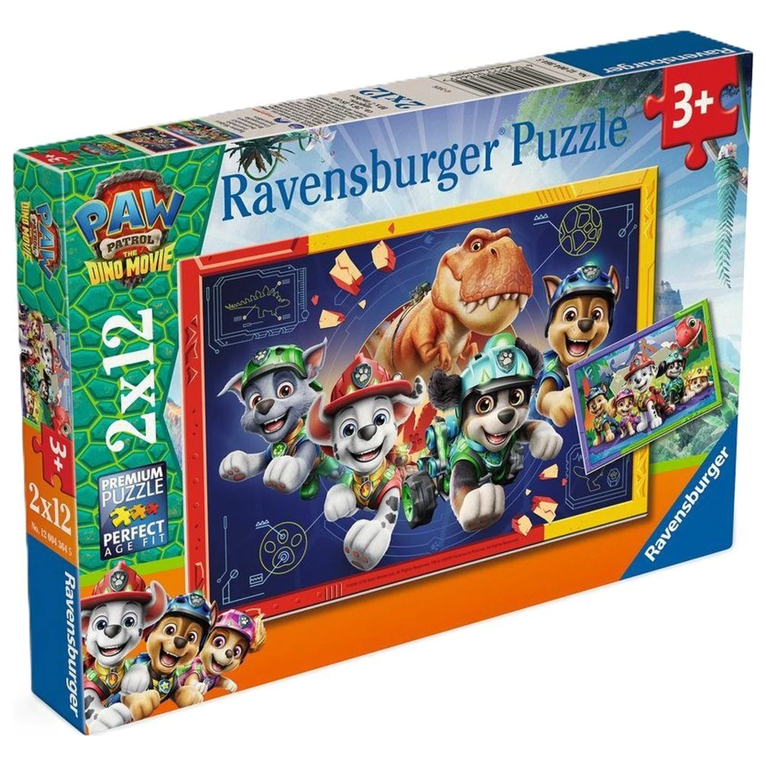 Mancs őrjárat Dino Movie puzzle 2x12db-os termékfotó