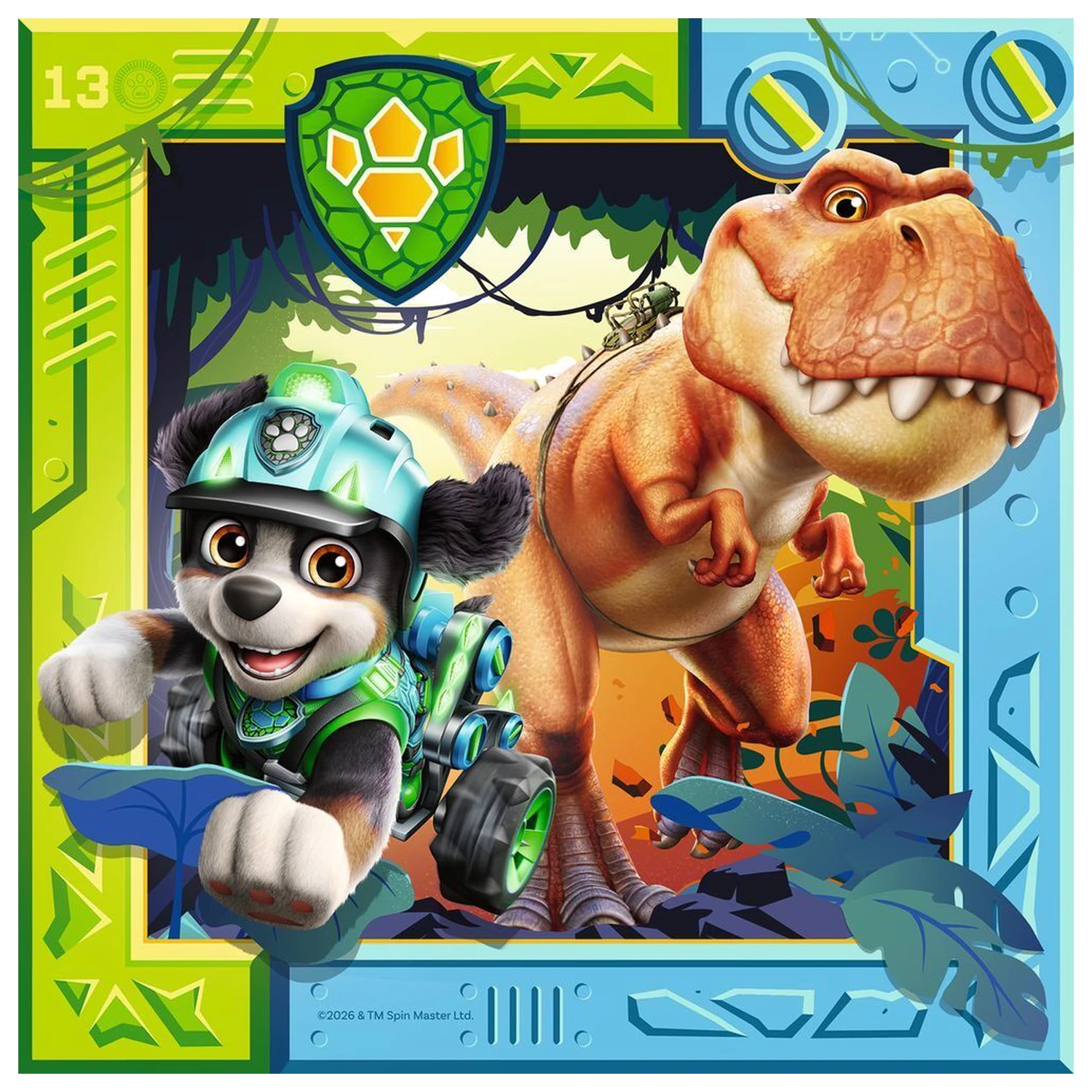 Mancs őrjárat Dino Movie puzzle 3x49db-os termékfotó