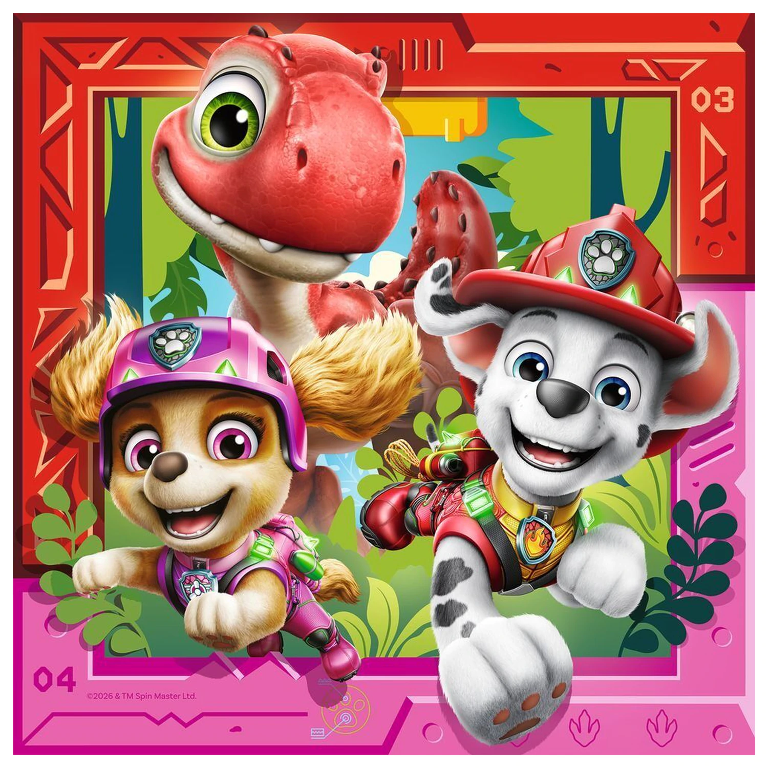 Mancs őrjárat Dino Movie puzzle 3x49db-os termékfotó