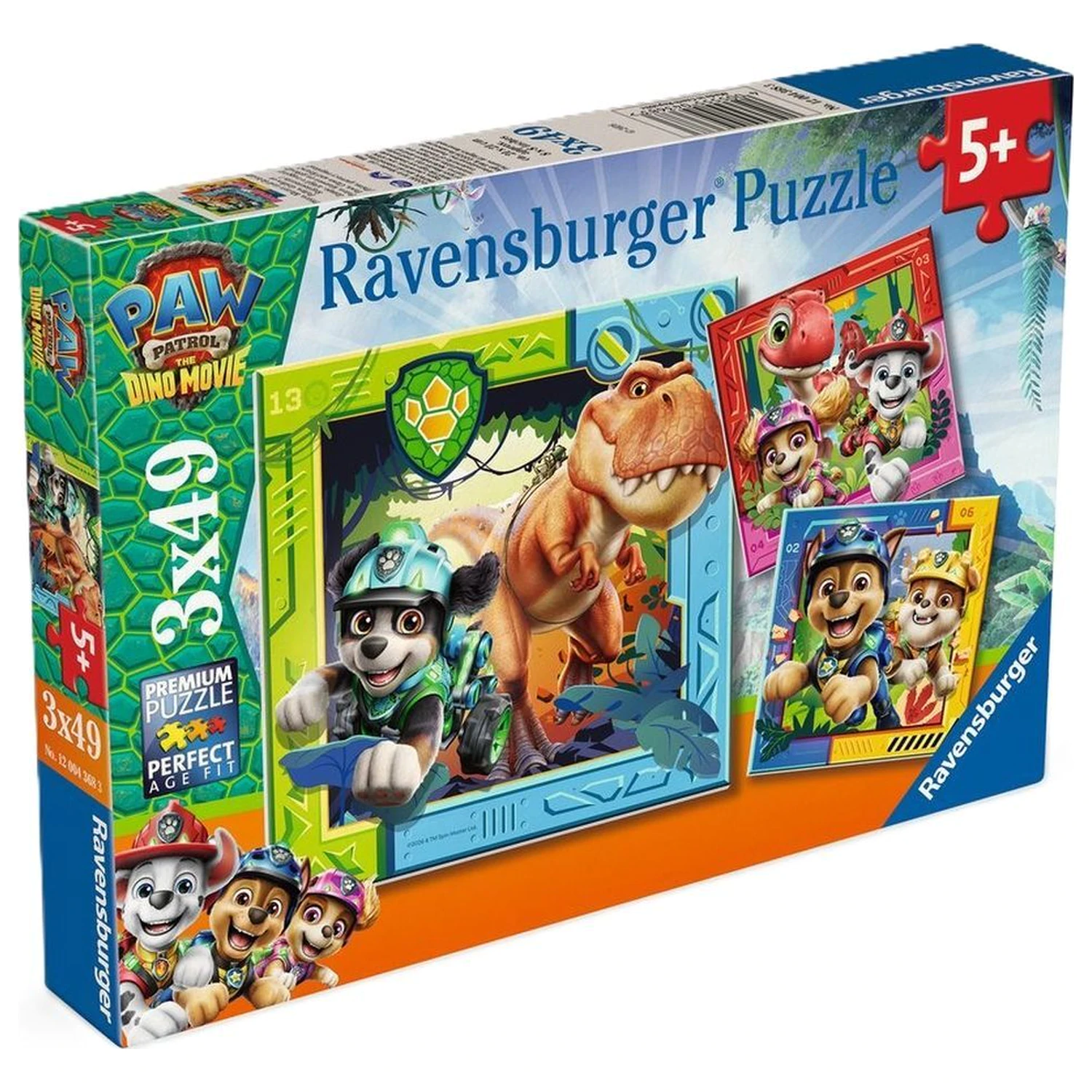 Mancs őrjárat Dino Movie puzzle 3x49db-os termékfotó