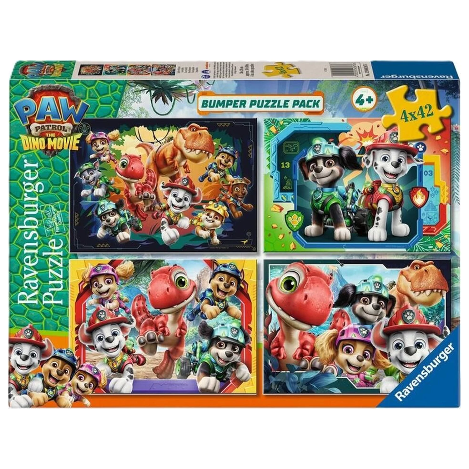 Mancs őrjárat Dino Movie puzzle 4x42db-os termékfotó