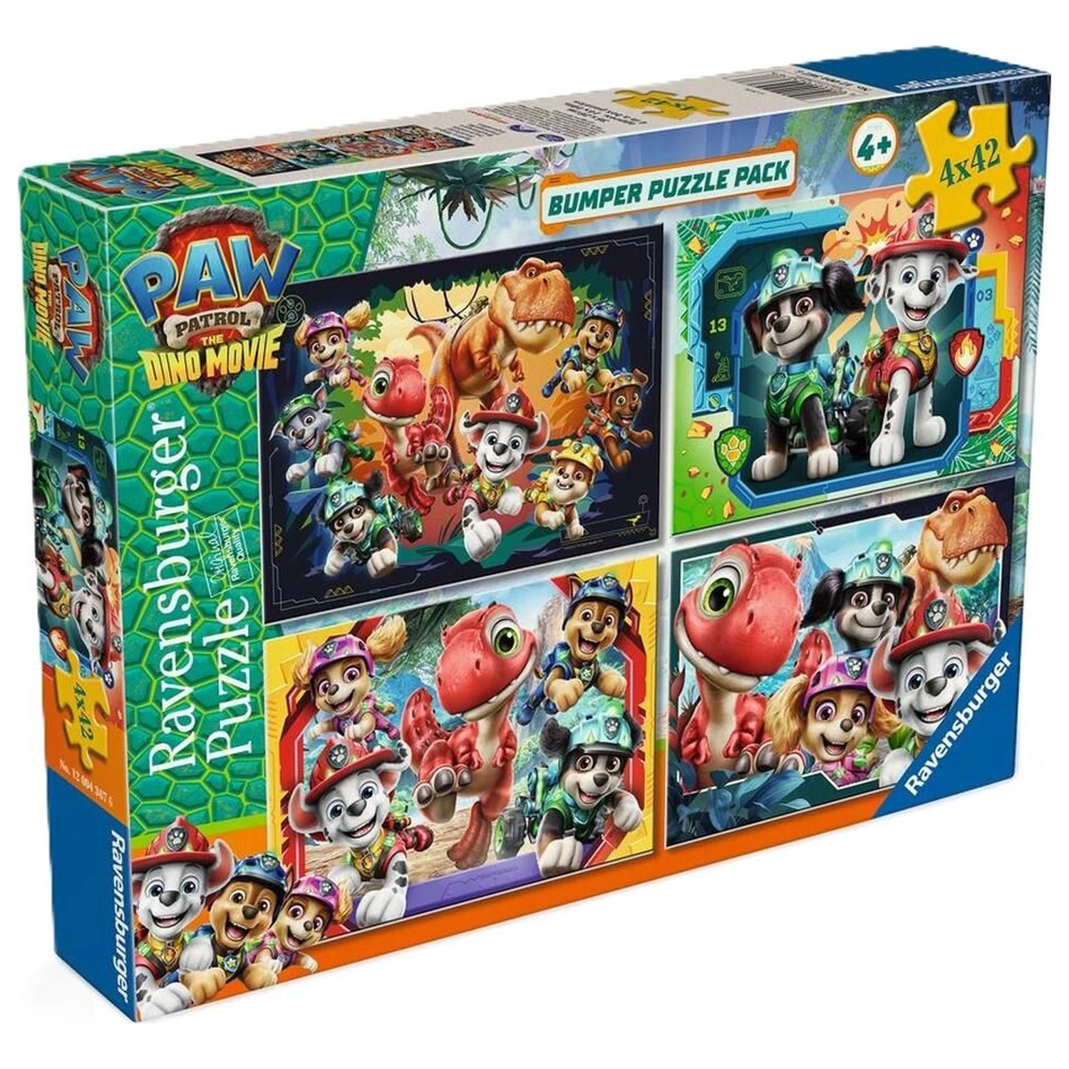 Mancs őrjárat Dino Movie puzzle 4x42db-os termékfotó