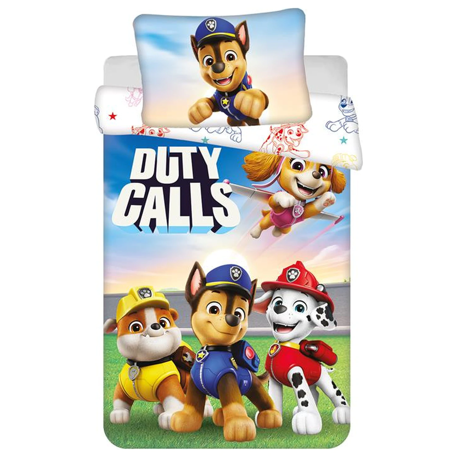 Mancs Őrjárat Duty Calls gyerek, ovis ágyneműhuzat  termékfotó