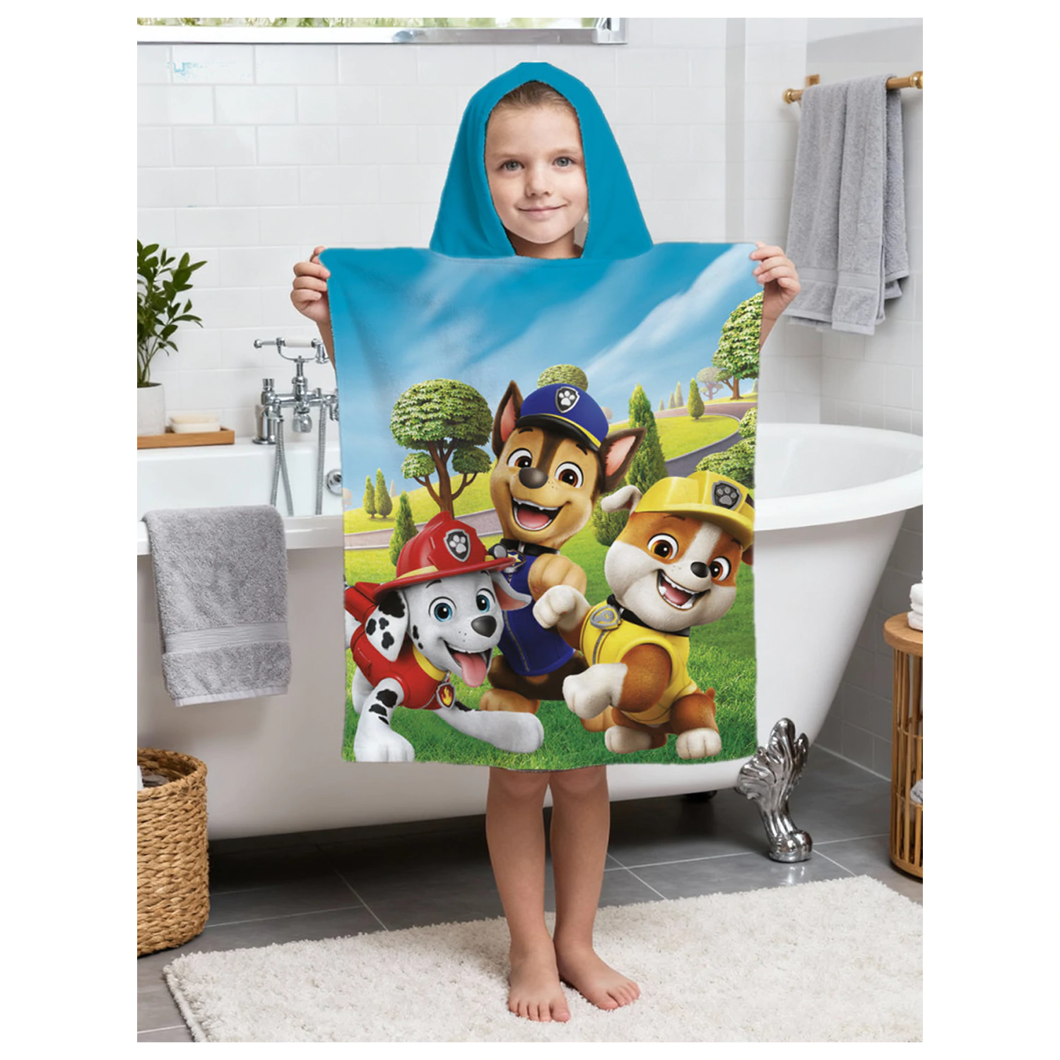 Mancs Őrjárat Funny Day strand törölköző poncsó 50x115cm termékfotó