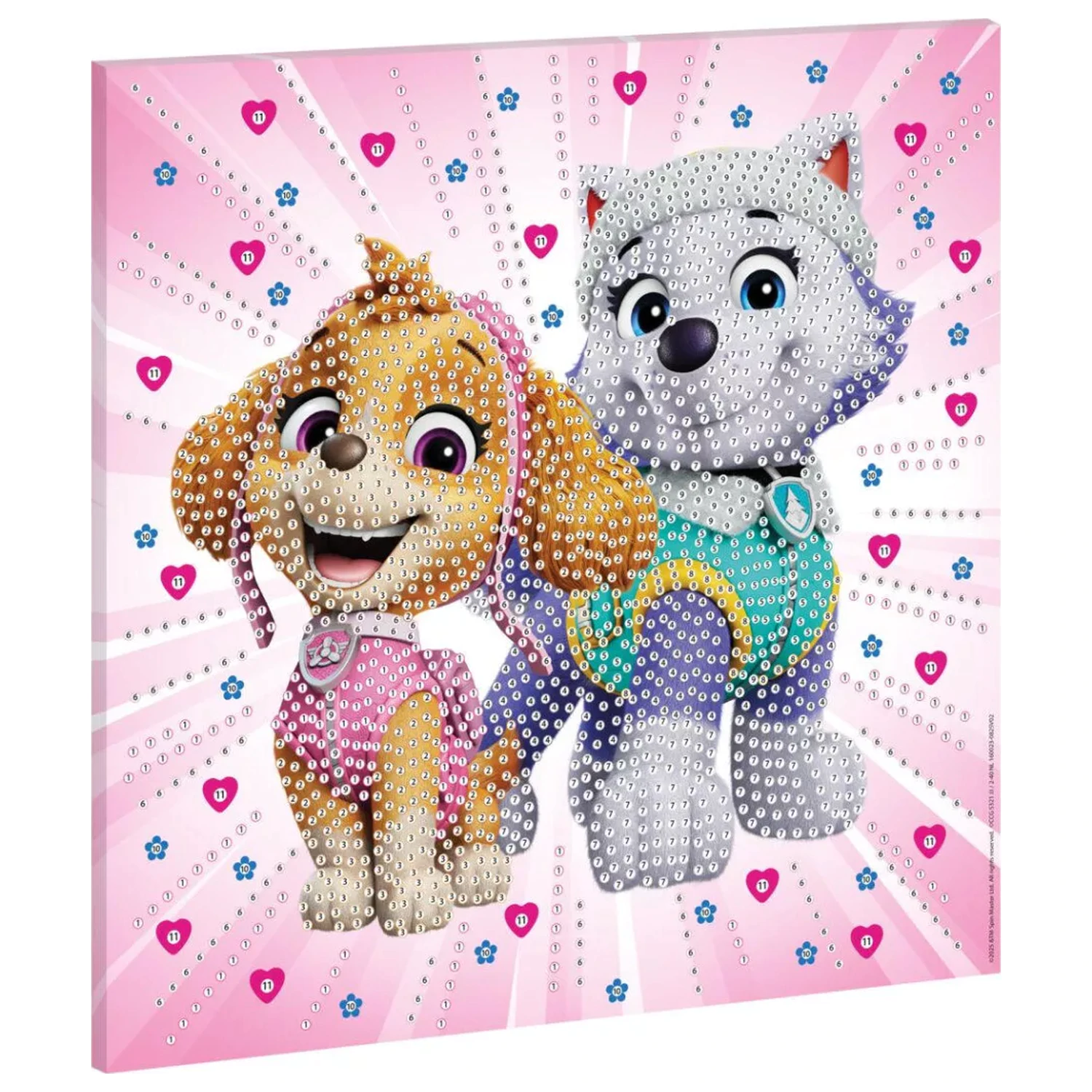 Mancs Őrjárat Girls Power gyémántszemes kirakó vásznon 30x30 cm termékfotó