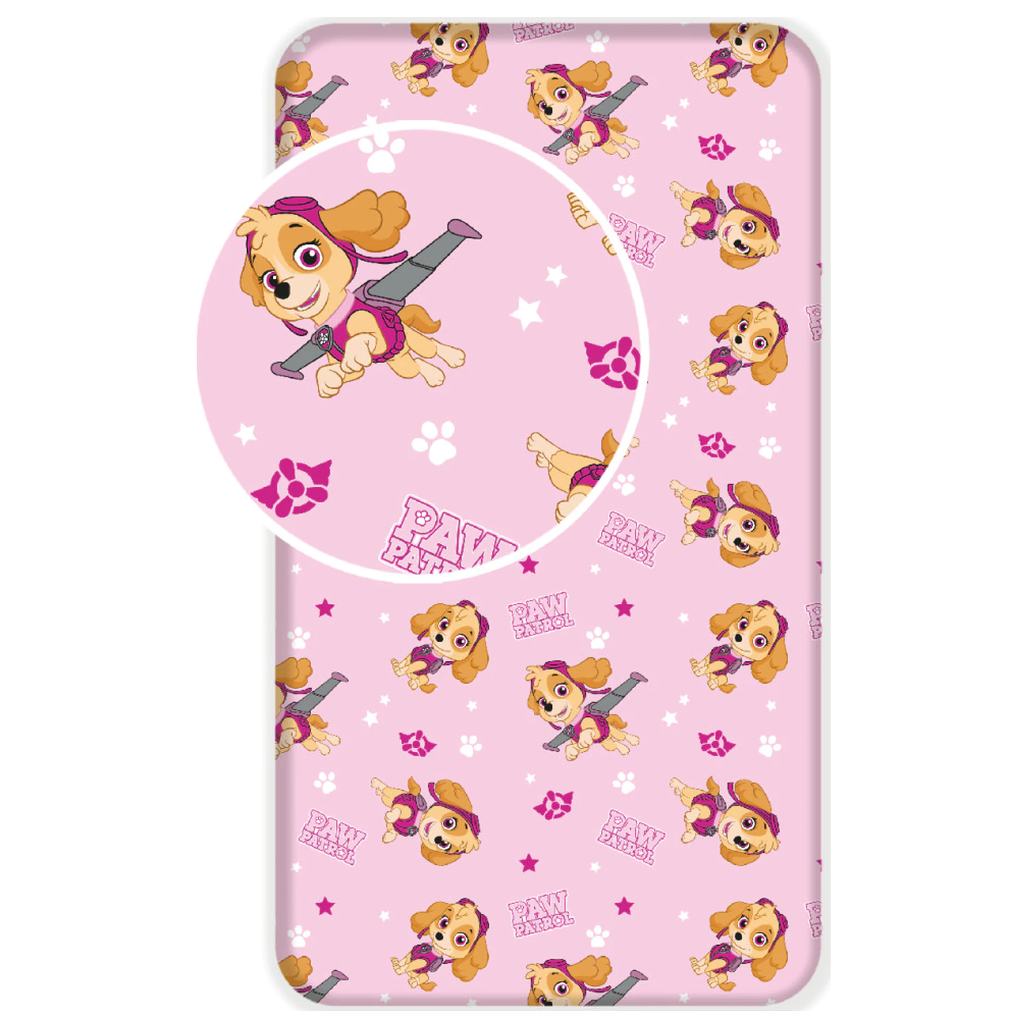 Mancs Őrjárat Pup Power gumis lepedő 90x200 cm termékfotó