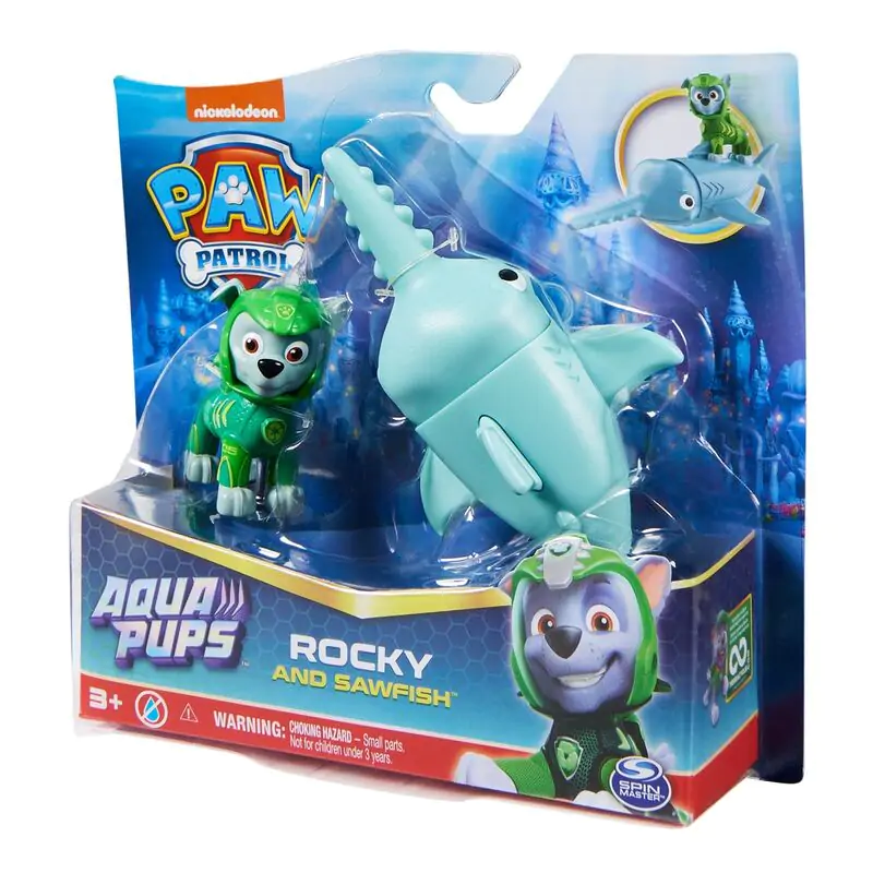 Paw Patrol Rocky Aqua Pups Figur termékfotó