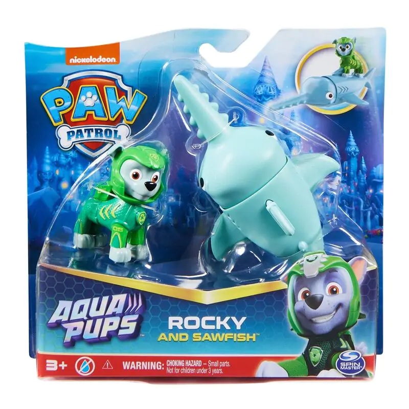 Paw Patrol Rocky Aqua Pups Figur termékfotó