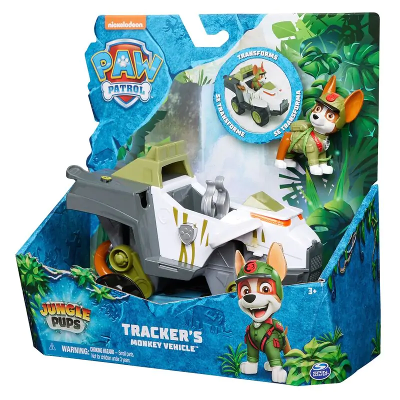 Paw Patrol Tracker Jungle Pups Fahrzeug und Figuren termékfotó