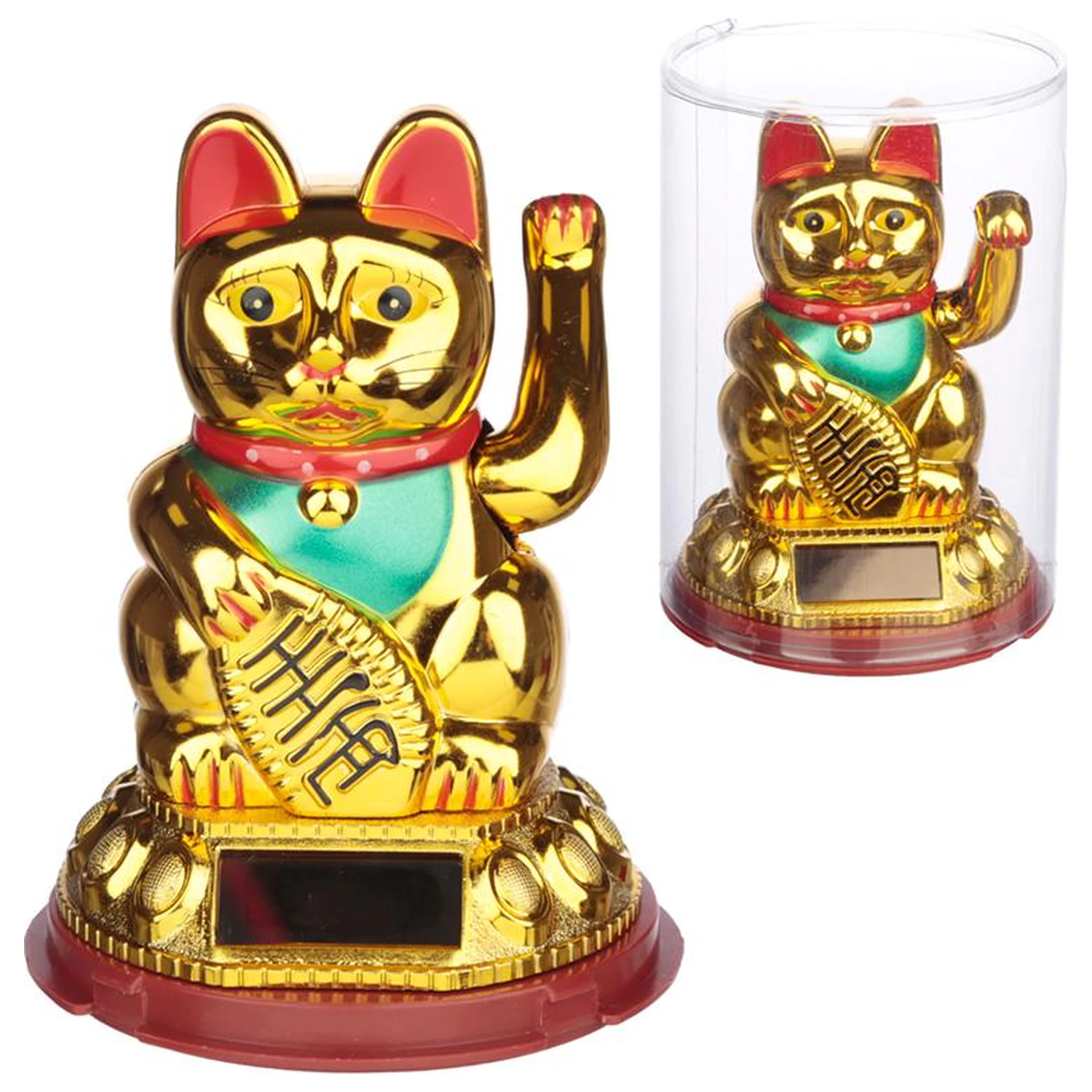 MANEKI-NEKO Good Luck napelemes figura 14 cm termékfotó